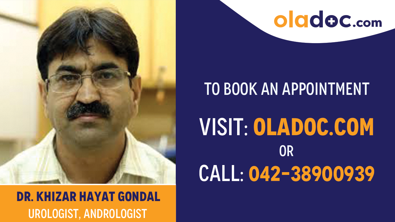 Book appointment with Dr. Khizar Hayat Gondal-best  Urologist Lahore